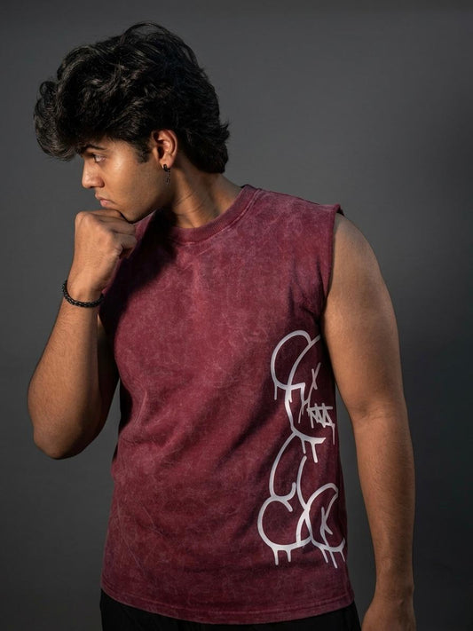 CRIMSON DRIP MUSCLE Tank